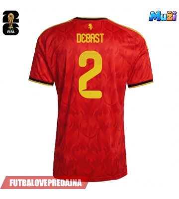 Lacne Muži Futbalové dres Belgicko Zeno Debast #2 MS 2026 Krátky Rukáv - Domáci